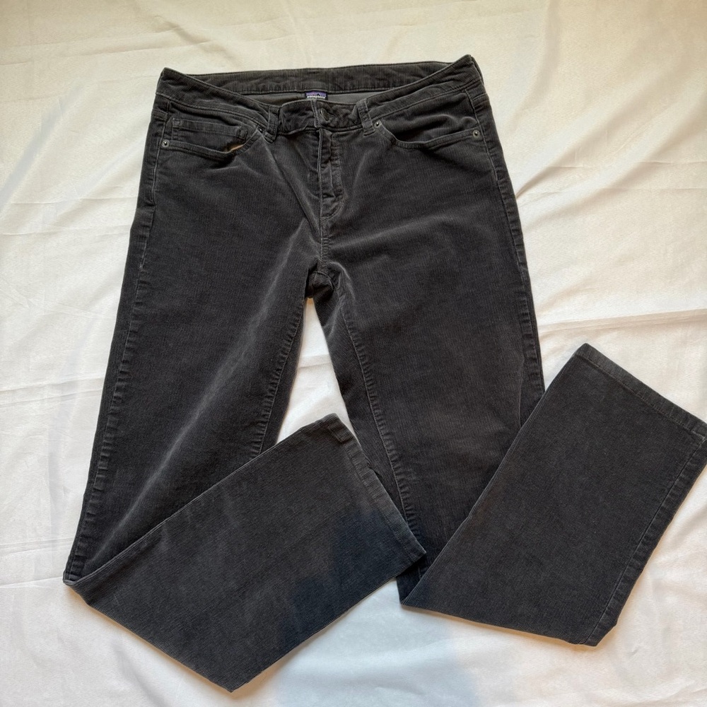 Patagonia Organic Cotton Corduroy Pants Gray Womens 31 Straight